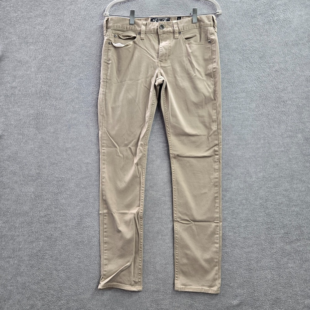RUDE Men Pants‎ 30x30 Beige Skinny Chino Pockets Mid Rise Cotton Spandex Adult